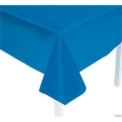 Blue Plastic Tablecloth