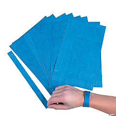 Blue Self-Adhesive Wristbands