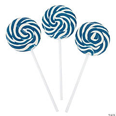 Blue Swirl Lollipops - 24 Pc.