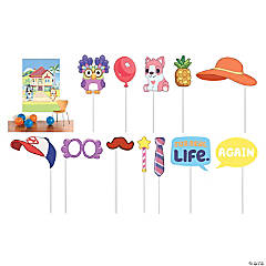 Bluey Party Scene Setter with Photo Stick Props - 16 Pc.