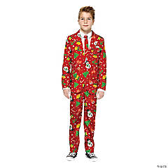 Boy's Red Icon Christmas Suit
