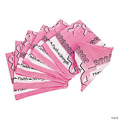 Breast Cancer Awareness Bandanas - 12 Pc.