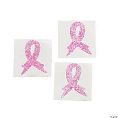 Breast Cancer Awareness Body Temporary Tattoo Stickers- 12 Pc.