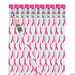 Breast Cancer Awareness Pencils - 24 Pc.