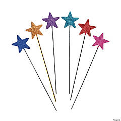 Bright & Glittery Star Wands- 12 Pc.