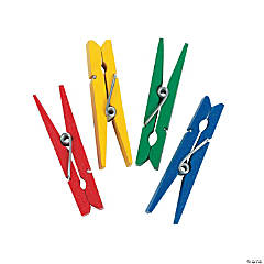 Bright Colored Clothespins - 50 Pc.