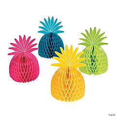 Bright Pineapple Centerpieces - 4 Pc.