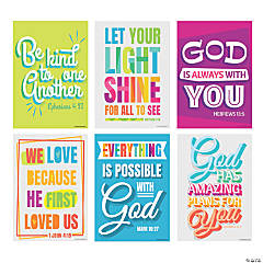 Colorful Bible Verse Posters - 6 Pc. | Oriental Trading
