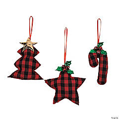 Christmas Party Decorations Supplies - 175 PCS Buffalo Plaid Xmas