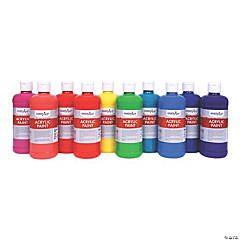 6-Color Basic Assorted Colors Acrylic Paint Strip Classpack - Set of 24