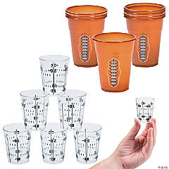 Nuenen 24 Counts 16 oz Football Plastic Cups Football Party Cup Favors Set  Football Theme Reusable Cups Plastic Frosted Cup for Football Theme Party
