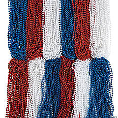 Bulk 1008 Pc. Patriotic Red, White & Blue Bead Necklace Assortment