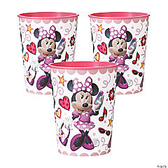 Bulk 12 Ct. Disney’s Minnie Mouse Reusable Plastic Favor Tumblers