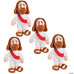 Bulk 12 Pc. Stuffed Jesus with Sash Dolls
