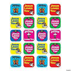 Bulk 120 Pc. Jesus Loves You Stickers