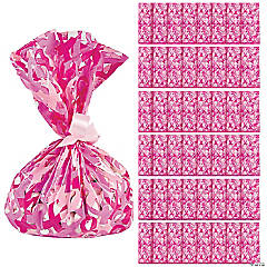 Bulk 144 Pc. Breast Cancer Awareness Cellophane Treat Bags