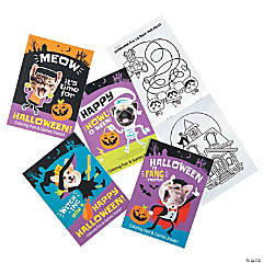 Mini Halloween Activity Books with Crayons - 12 Pc.