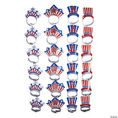 Bulk 144 Pc. Patriotic Cardstock Headbands