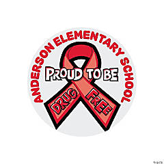 Bulk 144 Pc. Personalized Red Ribbon Week Stickers