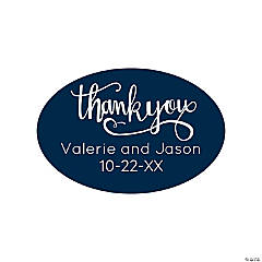 Bulk 144 Pc. Personalized Thank You Oval Favor Stickers