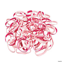Bulk 144 Pc. Pink Ribbon Bracelet Assortment