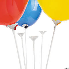 Bulk  144 Pc. White Balloon Sticks with Cup