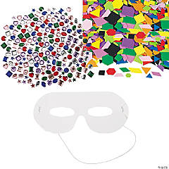 Bulk 2048 Pc. Purim Mask Craft Kit for 48 Guests