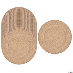 Bulk 24 Pc. Burlap Wedding Chargers