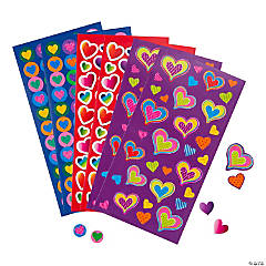 Lucleag Valentine's Day Heart Stickers for Kids, Assorted Valentines  Stickers Heart Shape Valentines Day Stickers for Gift Candy Goodie Envelope  Seals
