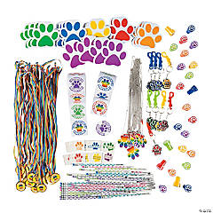 Bulk 250 Pc. Paw Print Stationery, Handout & Novelty Assortment