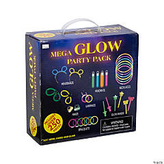 Bulk 250 Pc. Plastic Glow Sticks & Accessories Party Pack