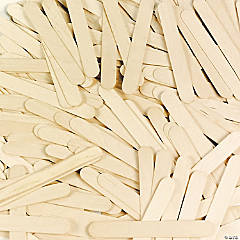 Bulk 2500 Pc. Large Natural Wood Craft Sticks