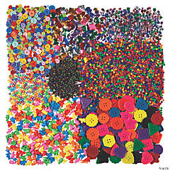 Bulk 4350 Pc. Makerspace Buttons, Beads & Jewels Supplies Boredom Buster Kit