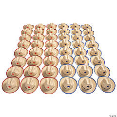 Bulk 48 Pc. Adults Cowboy Hats with Star