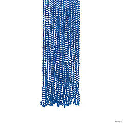Bulk 48 Pc. Blue Metallic Bead Necklaces