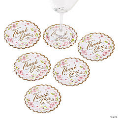 Bulk 48 Pc. Butterfly Floral Disposable Coasters