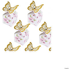 Bulk 48 Pc. Butterfly Floral Favor Boxes