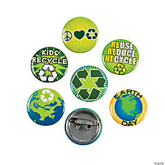 Bulk 48 Pc. Earth Day & Recycle Mini Buttons