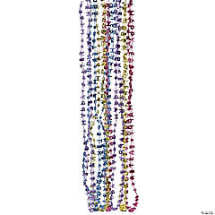 Bulk 48 Pc. Happy Easter Metallic Bead Necklaces