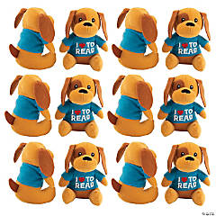 Bulk 48 Pc. I Love to Read Stuffed Puppies