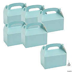Glossy Teal Blue 4x4 Tote Gift Bag (20-Pcs)