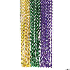 144 Pack Mardi Gras Beads Bulk, Mardi Gras Beads Necklaces Assortment,  Throw Bea