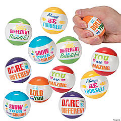 Bulk 48 Pc. Mini Paint Chip Motivational Stress Balls