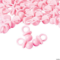 Bulk  48 Pc. Pastel Pink Opaque Pacifier Favors