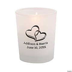 Bulk 48 Pc. Personalized 2 Hearts Votive Candle Holders