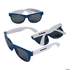 Bulk 48 Pc. Personalized Blue & White Two-Tone Sunglasses