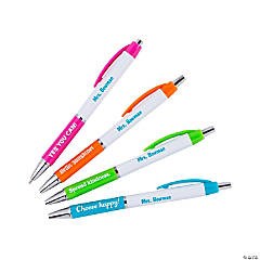 Bulk 48 Pc. Personalized Bright Positive Sayings Pens