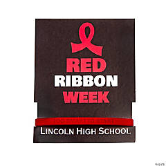 144 PC Bulk Personalized Red Ribbon Week Stickers