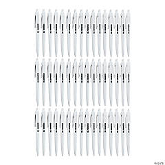 Bulk 48 Pc. Personalized White Retractable Pens