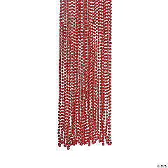 Bulk 48 Pc. Red Metallic Bead Necklaces